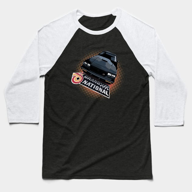 87 Buick GNX Grand National Muscle car Baseball T-Shirt by ZoeysGarage